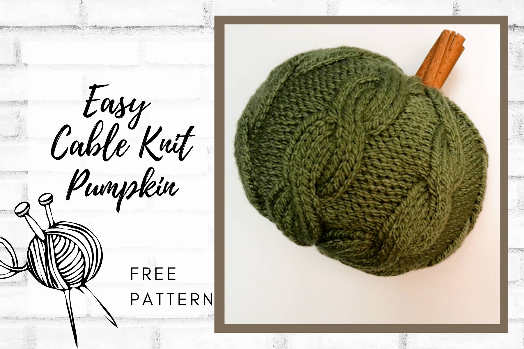Easy Cable Knit Pumpkin – Mary Maxim